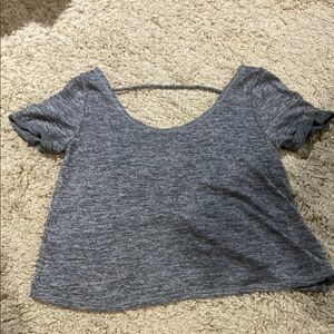 Chic Gray Crop Top with Modern Design